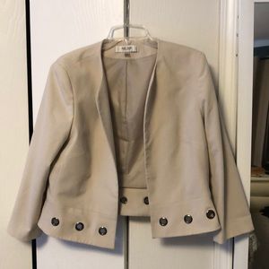 Jones Studio open front blazer w/ cut out grommets